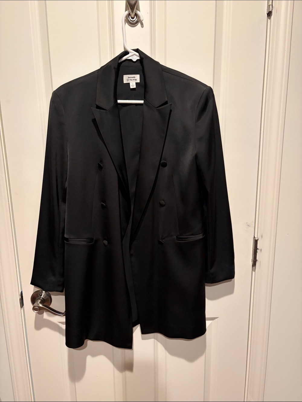 Black Double-Breasted Women's Blazer Jacket - Unknown Brand